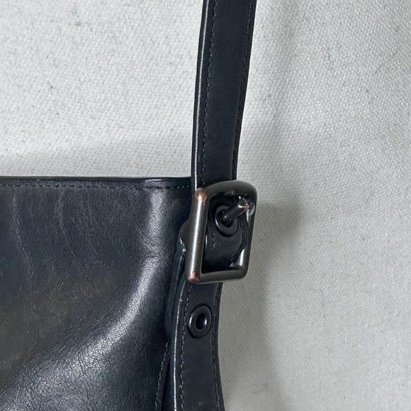 Vintage Coach Leather Legacy Bucket Bag Duffle Tote Black Soft Signature Lining - Picture 4 of 15